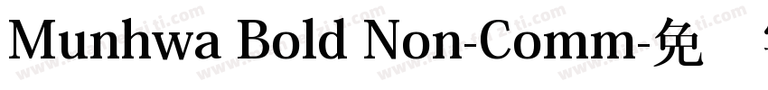 Munhwa Bold Non-Comm字体转换